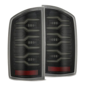 AlphaRex 02-06 Dodge Ram1500/03-06 Dodge Ram 2500/3500 Truck LUXX-Series LED Tail Lights Alpha-Black