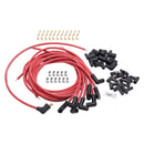 Edelbrock Spark Plug Wire Set Universal 90 Deg Boots 50 Ohm Resistance 8 65mm Red Wire (Set of 9)-1