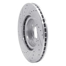 R1 06-15 Honda Civic Si Front Right Drilled & Slotted Silver Brake Rotor-4