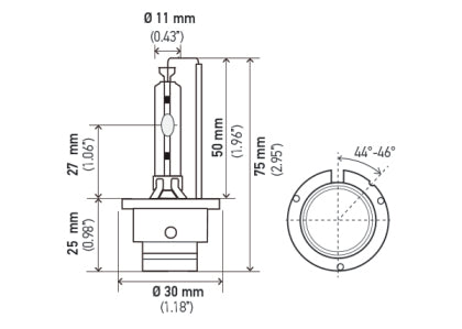 Hella Xenon D2S Bulb P32-2d 85V 35W 4300k