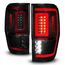 ANZO 19-22 Ford Ranger Full LED Taillights w/ Lightbar Sequential Signal Black Housing/Smoke Lens-1