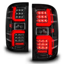 ANZO 15-19 Chevrolet Silverado 2500 HD/3500 HD LED Taillight w/ Sequential Black Housing/Clear Lens-1