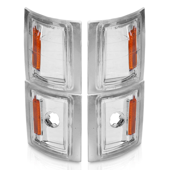 ANZO 1994-1998 Chevrolet Blazer Corner Lights Clear Lens w/ Amber Reflector