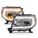 ANZO 05-11 Toyota Tacoma Projector Headlights w/Light Bar Switchback Chrome Housing-1