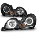ANZO 1998-2005 Lexus Gs300 Projector Headlights w/ Halo Black-1