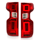 Anzo 19-21 Chevy Silverado Full LED Tailights Chrome Housing Red/Clear Lens G2 (w/C Light Bars)-1