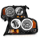 ANZO 1997-2004 Dodge Dakota Projector Headlights w/ Halo Black 1 pc-1