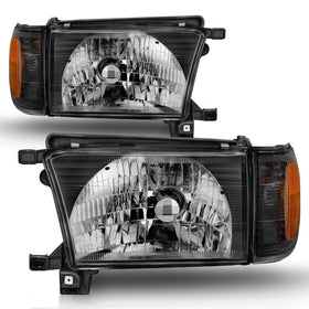 ANZO 1999-2002 Toyota 4Runner Crystal Headlights Black