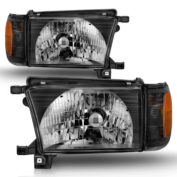 ANZO 1999-2002 Toyota 4Runner Crystal Headlights Black