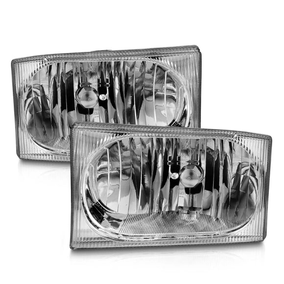 ANZO 1993-1997 Ford Ranger Crystal Headlights Chrome