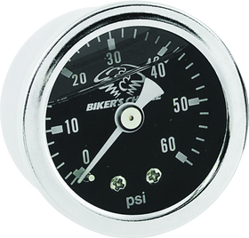 Bikers Choice Black Face Liquid Filled Oil Pressure Gauge 0-60 Psi 1/8 NPT