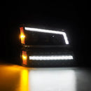 AlphaRex 03-06 Chevy Silverado 1500/2500HD/3500HD/Avalanche Alpha-Black NOVA LED Proj Headlights-5