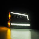 AlphaRex 03-06 Chevy Silverado 1500/2500HD/3500HD/Avalanche Black NOVA LED Proj Headlights-4