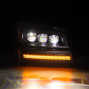 AlphaRex 03-06 Chevy Silverado 1500/2500HD/3500HD/Avalanche Black NOVA LED Proj Headlights-2