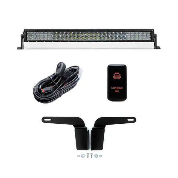 Cali Raised 03-09 Toyota 4Runner 32In Lower Bumper Flush Led Light Bar Kit -Bumper Light Bar