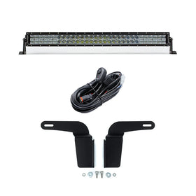 Cali Raised 03-09 Toyota 4Runner 32In Lower Bumper Hidden Led Light Bar Brackets Kit - No Switch