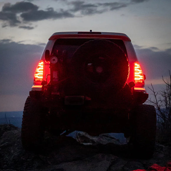 AlphaRex 03-09 Toyota 4Runner LUXX-Series LED Tail Lights- Black/Red