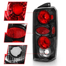 ANZO 1997-2001 Jeep Cherokee Taillights Black-4