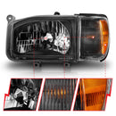 ANZO 1999-2004 Nissan Pathfinder Crystal Headlights Black-3