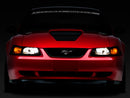 Raxiom 99-04 Ford Mustang Axial Series OE Style Headlights- Black Housing (Smoked Lens)-3