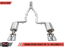 AWE Touring Edition Exhaust for 17+ Challenger 5.7 - Non-Resonated - Chrome Silver Quad Tips-5