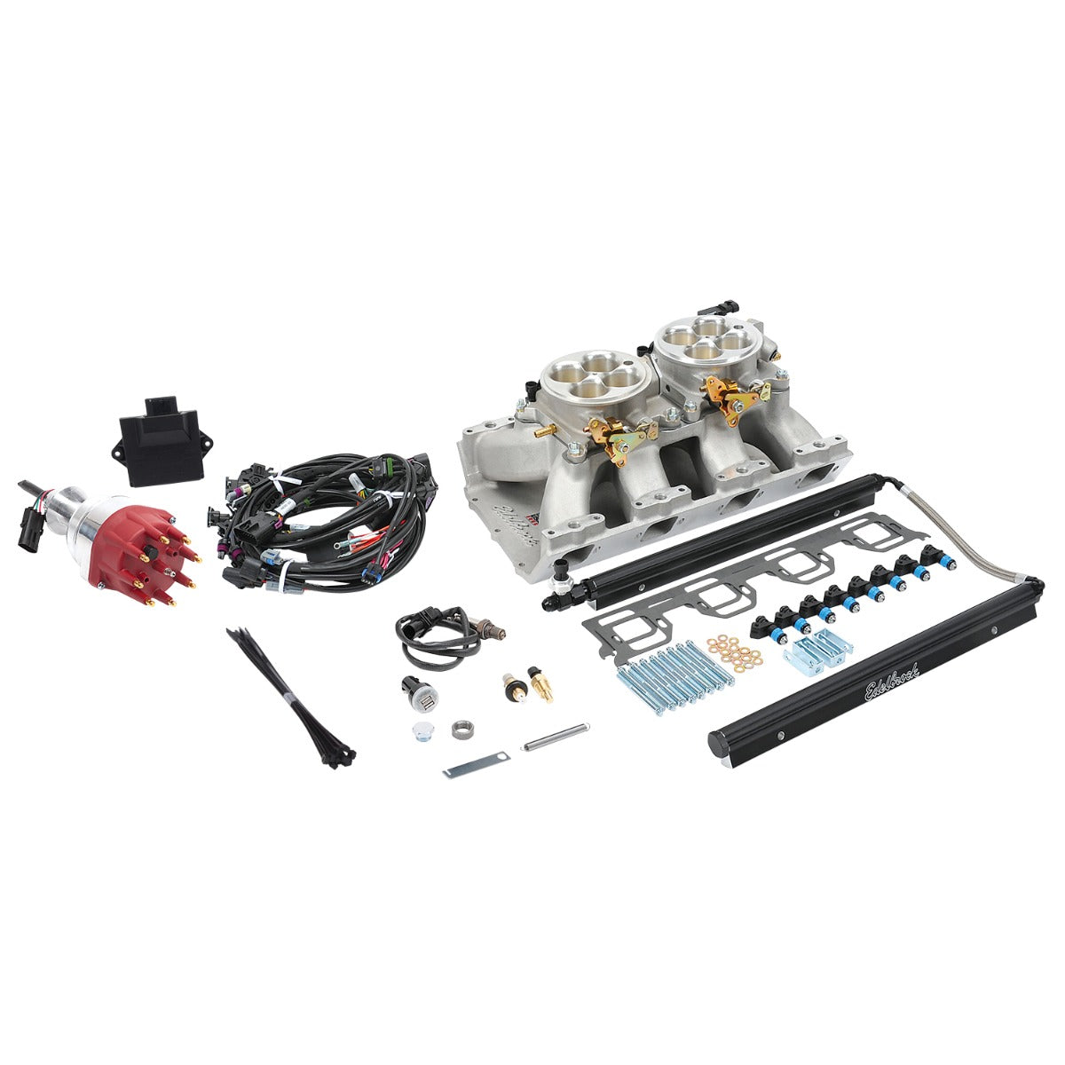 Edelbrock Pro Flo 4 EFI System Seq Port Chrysler Gen II Hemi 426-572 950 Max HP 60lb/hr Satin Finish