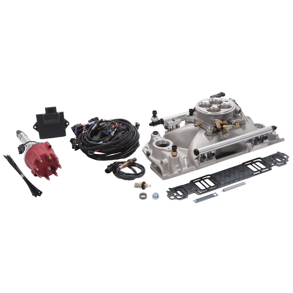 Edelbrock Pro Flo 4 EFI System Seq Port SBC 1986 & Earlier 625 Max HP 35lb/hr Satin Finish