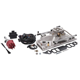 Edelbrock Pro Flo 4 EFI System Seq Port BBC Rect Port 9.8 Deck 775 Max HP 60lb/hr Satin Finish
