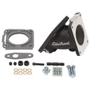 Edelbrock EFI Throttle Body Adaptor (Elbow) Ford Mustang 94-95 w/ Black Mini Texture Powder Coat-1