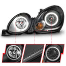 ANZO 1998-2005 Lexus Gs300 Projector Headlights w/ Halo Black-4