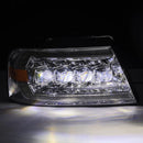 AlphaRex 04-08 Ford F150 / 06-08 Lincoln Mark LT NOVA LED Proj Headlights Chrome w/Activ Light/Seq-5