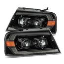 AlphaRex 04-08 Ford F150 PRO-Series Projector Headlights Chrome w/ Sequential Signal and DRL-1