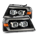 AlphaRex 04-08 Ford F150 PRO-Series Projector Headlights Alpha-Black w/ Sequential Signal and DRL-1