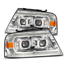 AlphaRex 04-08 Ford F150 PRO-Series Projector Headlights Black w/ Sequential Signal and DRL-1
