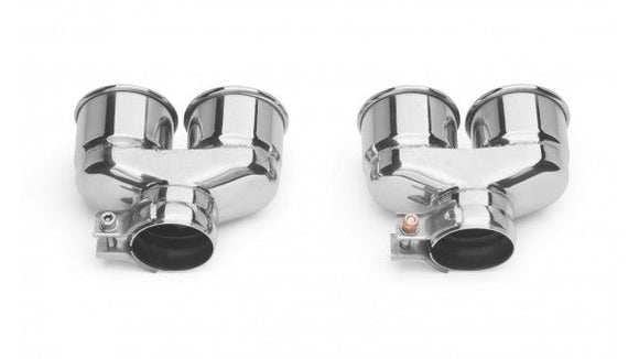 TUBI PORSCHE 997 4 EXITS ROUND END TIPS