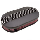 Edelbrock Air Cleaner Classic Series Oval Aluminum 17 5In X 9 35In X 4 45In Dual Carburetor Black-1