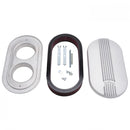 Edelbrock Air Cleaner Classic Series Oval Aluminum 17 5In X 9 35In X 4 45In Dual Carburetor-1