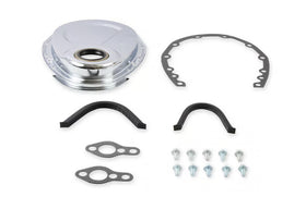 Mr. Gasket Timing Cover - Chrome 1955-1991 Small Block Chevrolet 265-400 and 1980-1995 90 Degree 229-262 V6