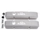 Edelbrock Valve Cover Classic Series Chevrolet 1959-1986 262-400 CI V8 w/ Breather Holes Satin-1