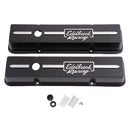 Edelbrock Valve Cover Racing Series Chevrolet 1959-1986 262-400 CI V8 Low Black-1