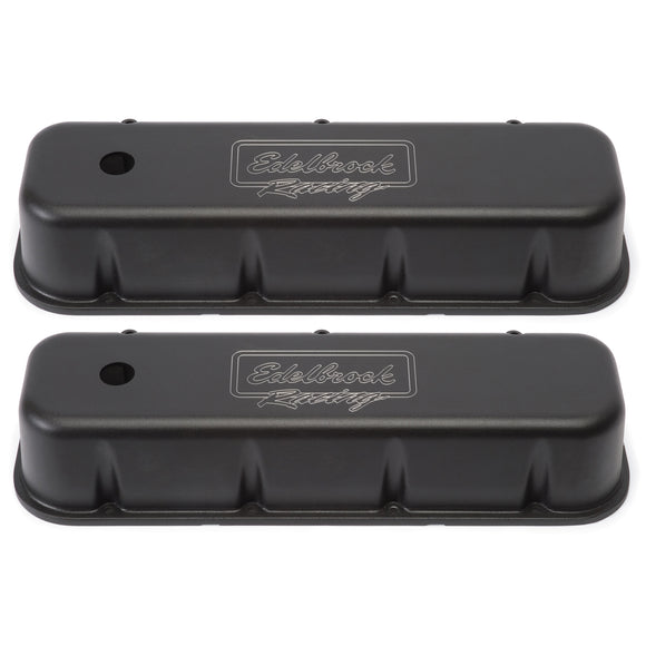 Edelbrock Valve Cover Victor Series Chevrolet 1965 and Later 396-502 V8 Tall Black