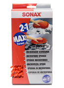 SONAX Microfibre Car Wash Sponge - Red-1