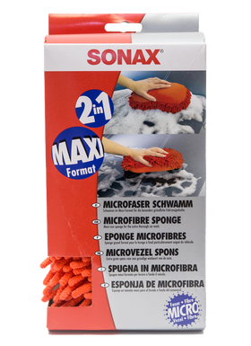 SONAX Microfibre Car Wash Sponge - Red