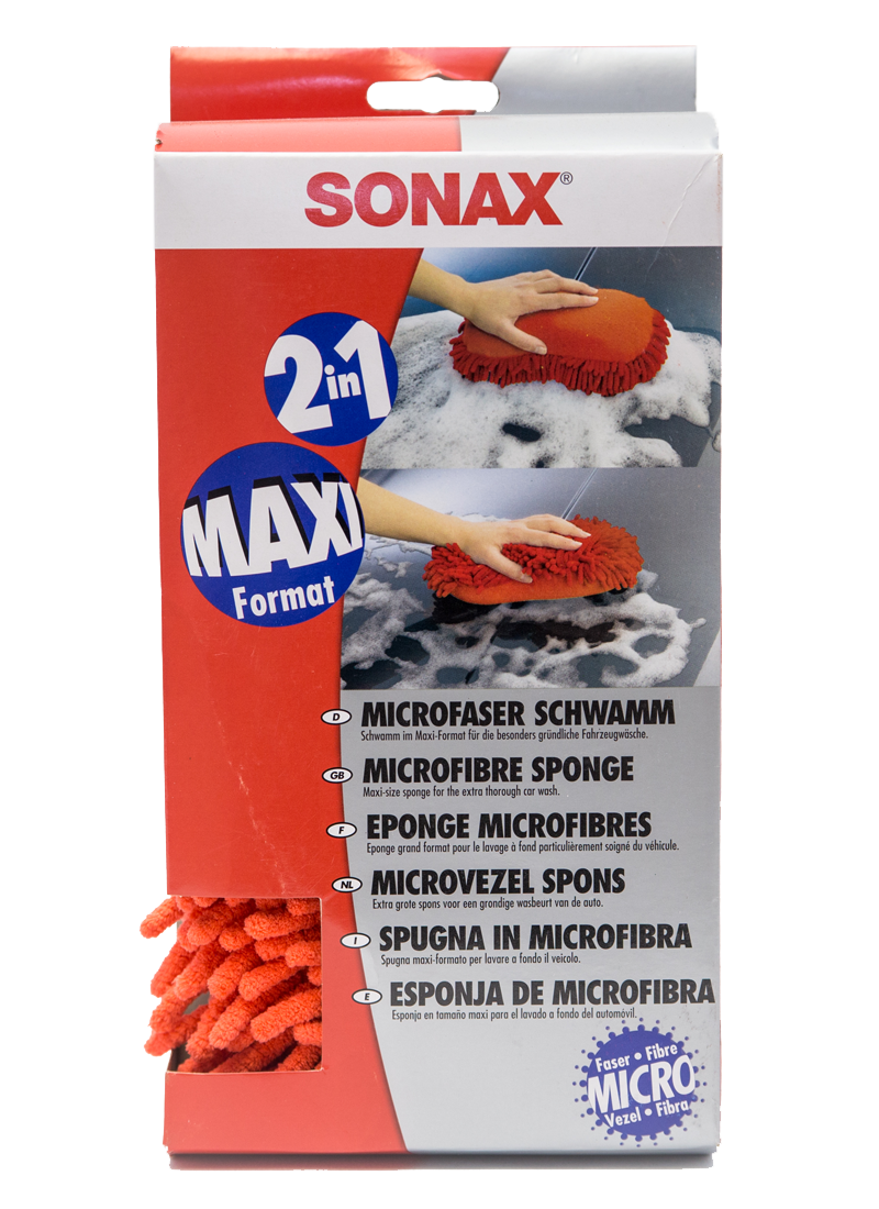 SONAX Microfibre Car Wash Sponge - Red