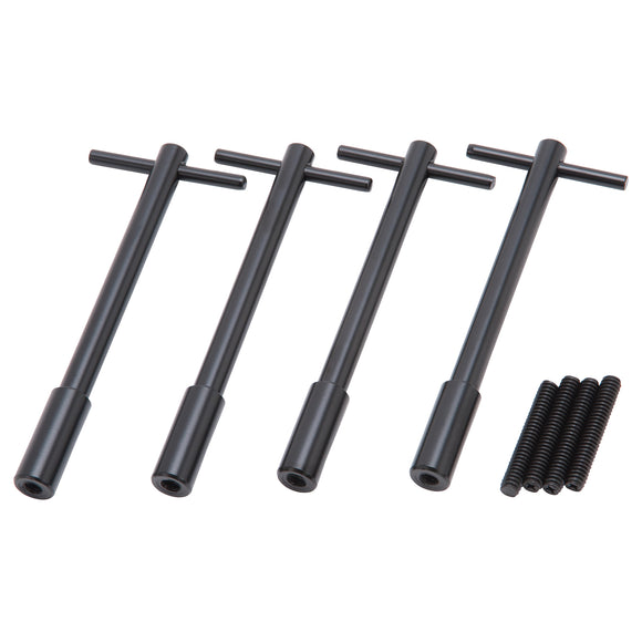 Edelbrock 1-Piece Race Wing Bolts (Universal - 5" long) in Black Finish (Qty 4)