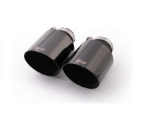 Remus Stainless Steel 102mm Short Style Straight Black Chrome Tail Pipe- Quantity 4