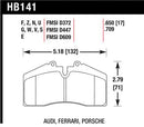 Hawk Audi/Porsche Rear AND ST-40 HPS Street Brake Pads-1