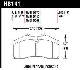 Hawk Audi/Porsche Rear AND ST-40 HPS Street Brake Pads