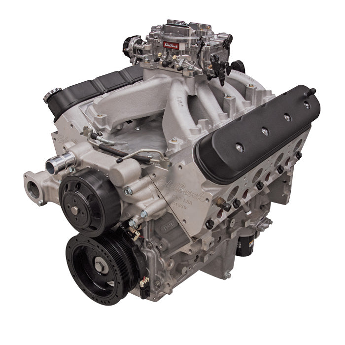 EDELBROCK CRATE ENGINE LS416 VICTOR JR CARBURETED COMPLETE & ACCESSORIES