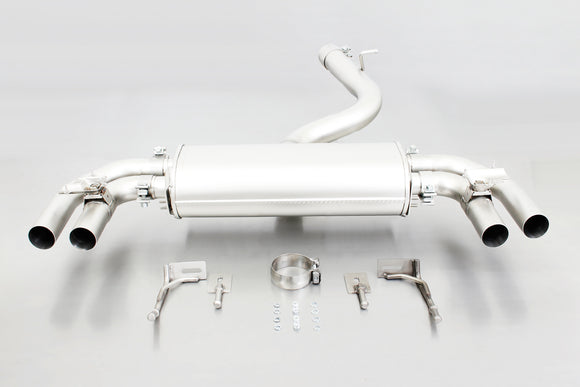 Remus 2014 Audi S3 Quattro 3 Door Axle Back Exhaust w/Connection Tube/Polished/Carbon Tail Pipe Set